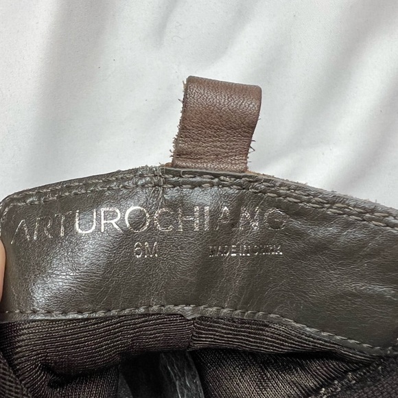 Arturo Chiang Viana Harness Upper Brown Ankle Booties Size 6 - Picture 7 of 8